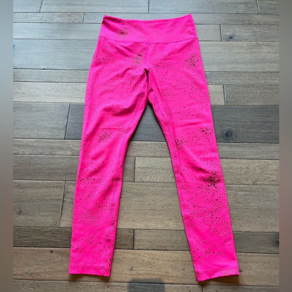 Zyia Hot Pink with Gold flecks Light N Tight Leggings-Size 4